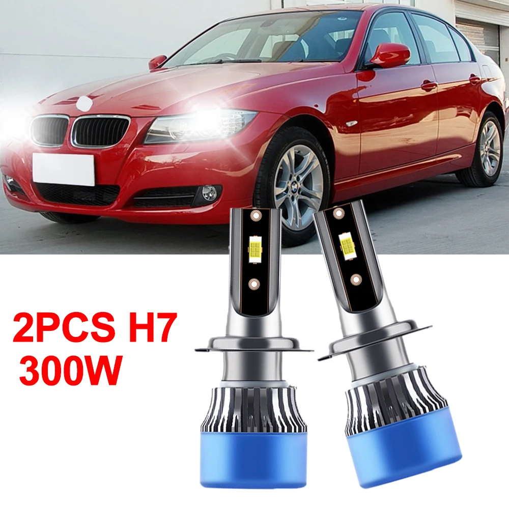 2PCS H7 LED Headlight 300W High Power Turbo Lamps 6500K White Car Lights 12V 3570 CSP Chips Auto Lights
2PCS H7 LED Headlight 300W High Power Turbo Lamps 6500K White Car Lights 12V 3570 CSP Chips Auto Lights
