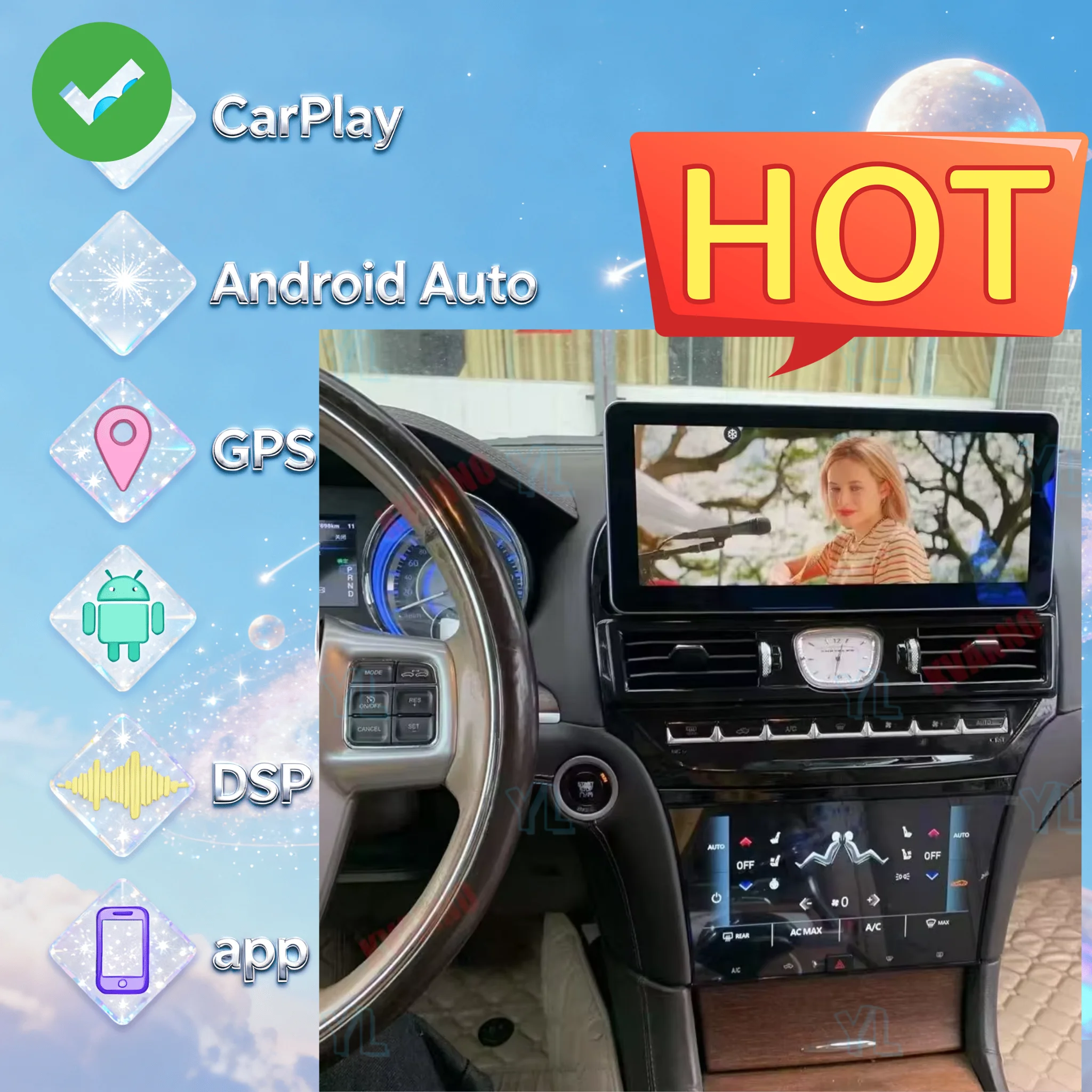 BT 5.0 12.3+9.66"Android14 For Chrysler 300 300C 2011-2023 Car Radio Multimedia Stereo Upgrade Touch Screen 4G WiFi CarPlay Unit
BT 5.0 12.3+9.66"Android14 For Chrysler 300 300C 2011-2023 Car Radio Multimedia Stereo Upgrade Touch Screen 4G WiFi CarPlay Unit