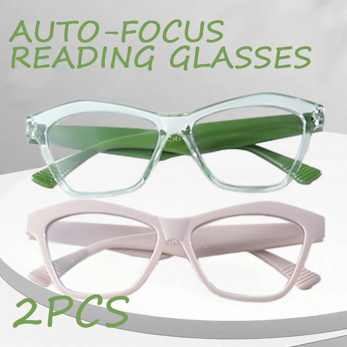 2PCS Auto-Focus Cat-Eye Reading Glasses, Blue Light Blocking Full-Rim PC Frame, Metal Hinge Design, Unisex
2PCS Auto-Focus Cat-Eye Reading Glasses, Blue Light Blocking Full-Rim PC Frame, Metal Hinge Design, Unisex