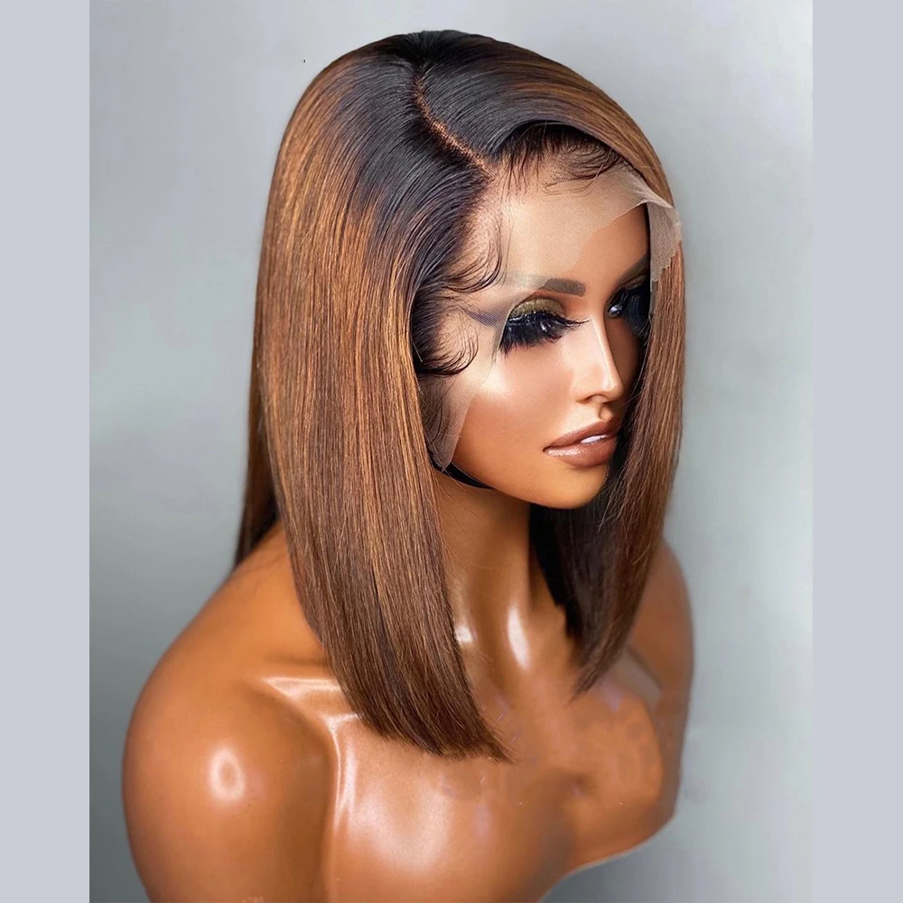 Short Bob Soft 180Density Ombre Brown Straight Lace Front Wig For Black Women BabyHair Heat Resistant Glueless Preplucked Daily
Short Bob Soft 180Density Ombre Brown Straight Lace Front Wig For Black Women BabyHair Heat Resistant Glueless Preplucked Daily
