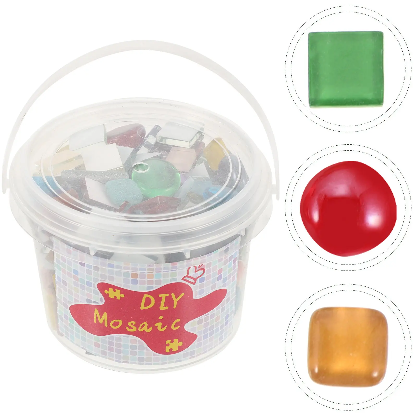 Bucket Mosaic Tiles Pieces Handmade Craft Material DIY Household Mosaic Pieces Colorful Glass Tiles Smooth Surface for Home
Bucket Mosaic Tiles Pieces Handmade Craft Material DIY Household Mosaic Pieces Colorful Glass Tiles Smooth Surface for Home