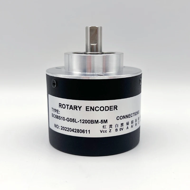 BC58S10-G05L-1200BM-5M Incremental Photoelectric Rotary Encoder Shaft 10mm
BC58S10-G05L-1200BM-5M Incremental Photoelectric Rotary Encoder Shaft 10mm