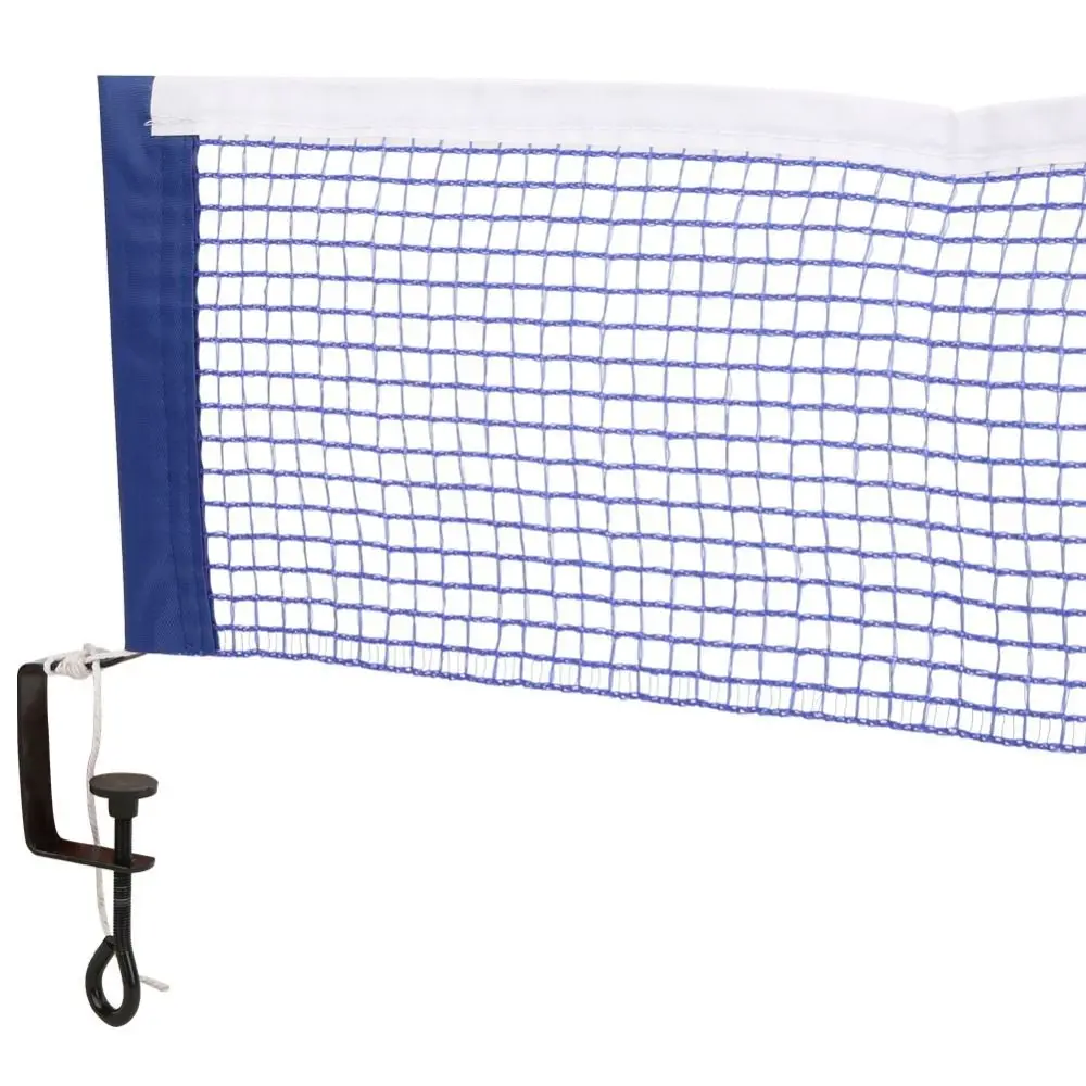Polyester Tennis Table Net Metal Bracket Blue Ping Pong Net Adjustable Bracket Table Tennis Net Table Tennis Practice