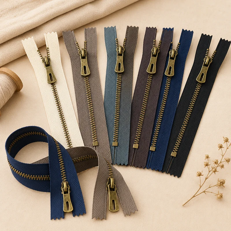 10/20Pcs 3# 15-30cm Bronze Metal Close-End Zipper for Pants Pocket Bag Closure Auto Lock Garment Sewing Repair Kit Supply Sets
10/20Pcs 3# 15-30cm Bronze Metal Close-End Zipper for Pants Pocket Bag Closure Auto Lock Garment Sewing Repair Kit Supply Sets