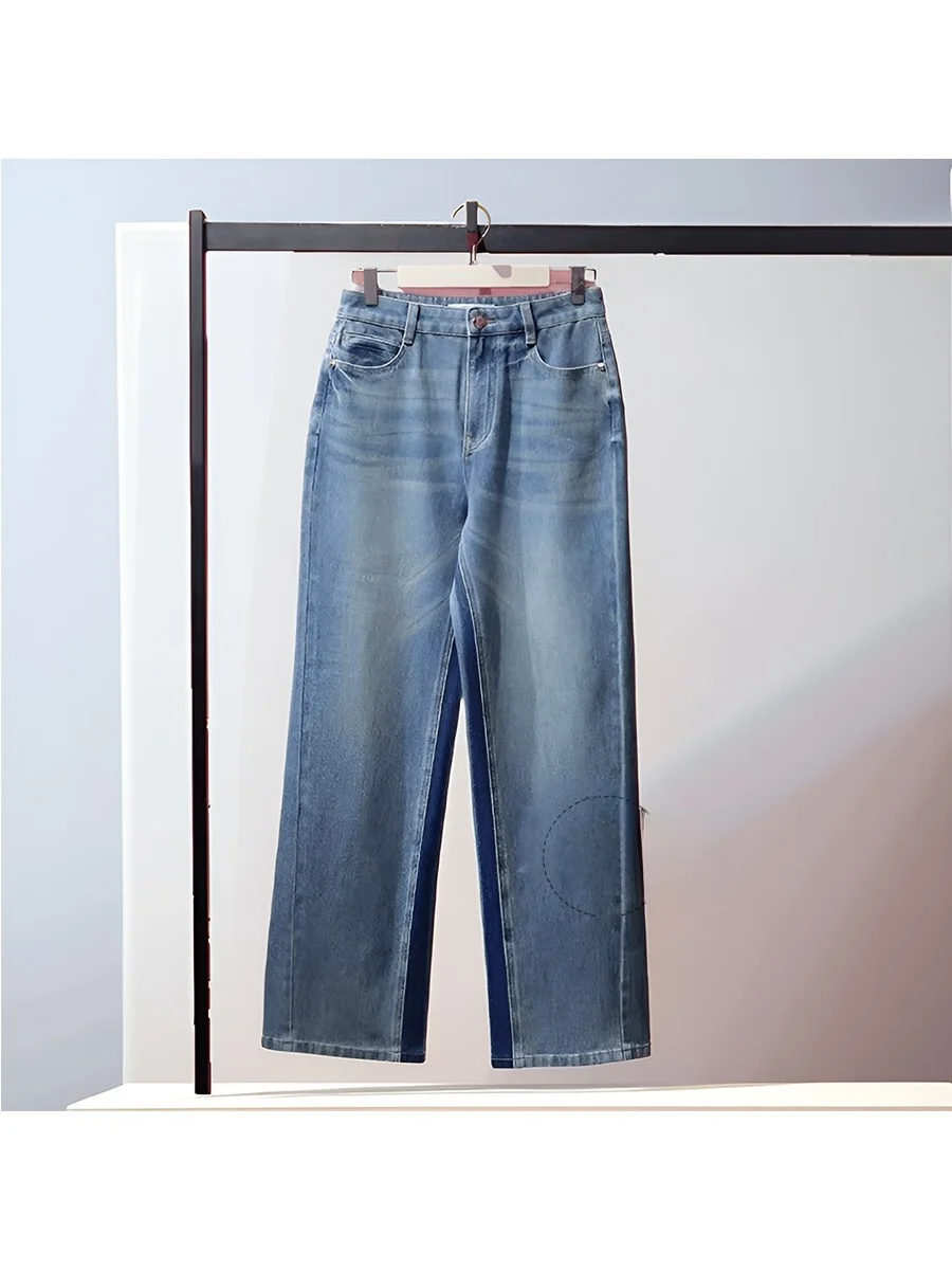 Blue High Waist Loose Straight Leg Jeans Women's Fashionable Versatile Casual Pants Autumn 2025 New Arrival Comfortable Fit
Blue High Waist Loose Straight Leg Jeans Women's Fashionable Versatile Casual Pants Autumn 2025 New Arrival Comfortable Fit