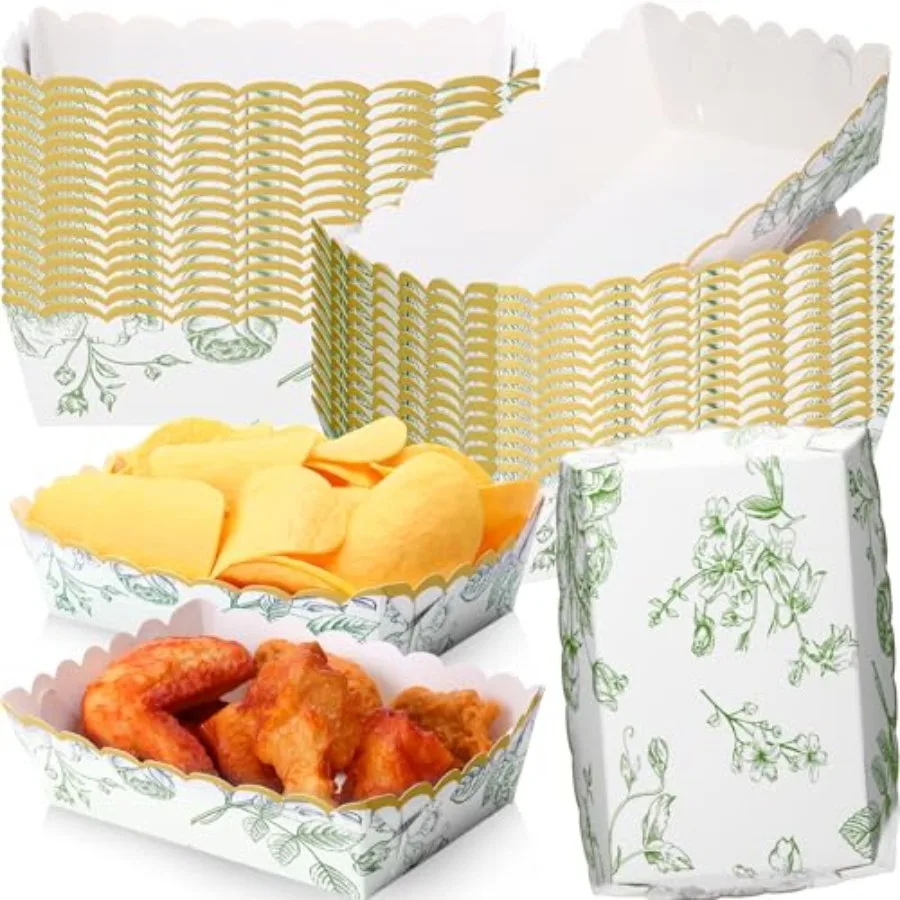 48 Pack Sage Green Floral Plates Paper Food Trays Scalloped Disposable Food Boat Nachos Snack Hot Dog Taco Serving Trays for Bi
48 Pack Sage Green Floral Plates Paper Food Trays Scalloped Disposable Food Boat Nachos Snack Hot Dog Taco Serving Trays for Bi