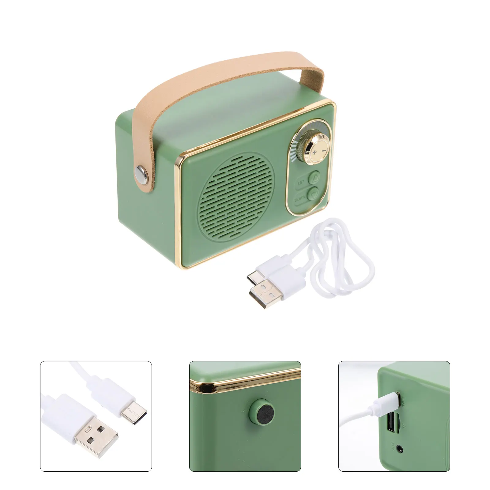 Vintage Wireless Speaker Mini Portable Stereo Sound Rechargeable Travel Music Player For Party Home With Usb Aux Connectivity
Vintage Wireless Speaker Mini Portable Stereo Sound Rechargeable Travel Music Player For Party Home With Usb Aux Connectivity