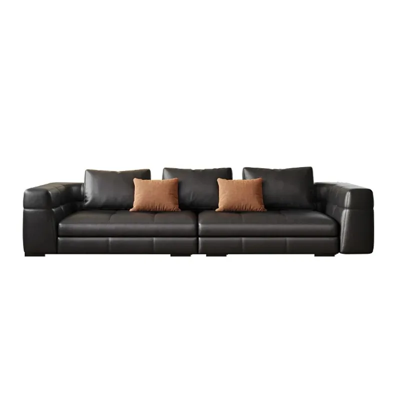 Italian minimalist leather sofa, first-layer cowhide living room light luxury straight-row sofa
Italian minimalist leather sofa, first-layer cowhide living room light luxury straight-row sofa