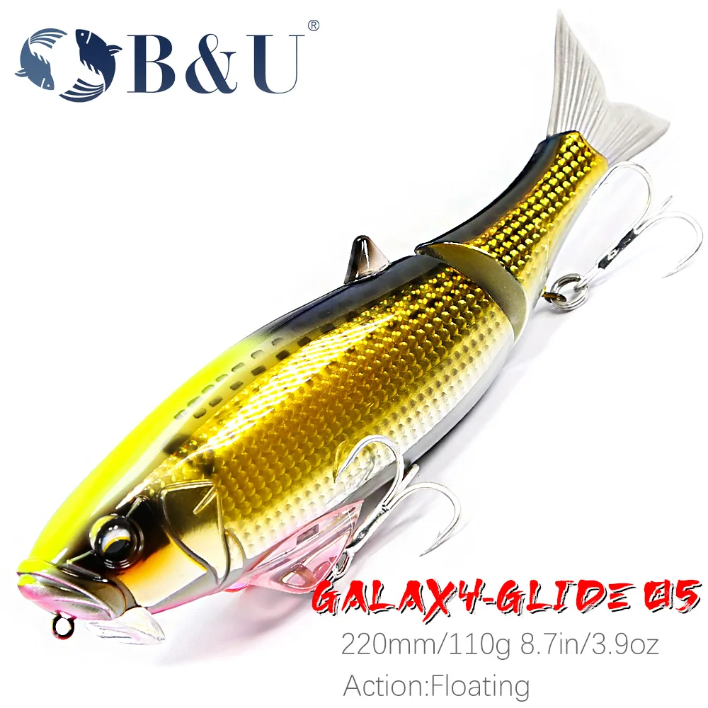 B&U 220mm 110g Topwater joint body Glide Swimbaits Floating Big Game Pencil Surface Trolling Lure Boat Fishing Hrad Lure
B&U 220mm 110g Topwater joint body Glide Swimbaits Floating Big Game Pencil Surface Trolling Lure Boat Fishing Hrad Lure