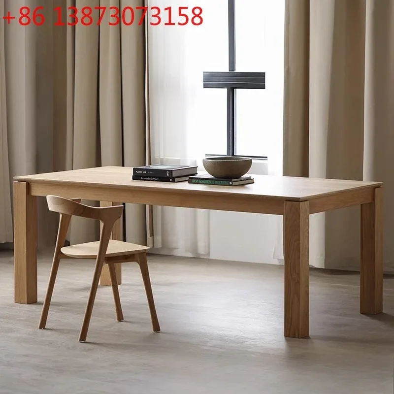 Nordic Vemb minimalist white oak solid wood legs oak veneer log color dining table designer desk
Nordic Vemb minimalist white oak solid wood legs oak veneer log color dining table designer desk