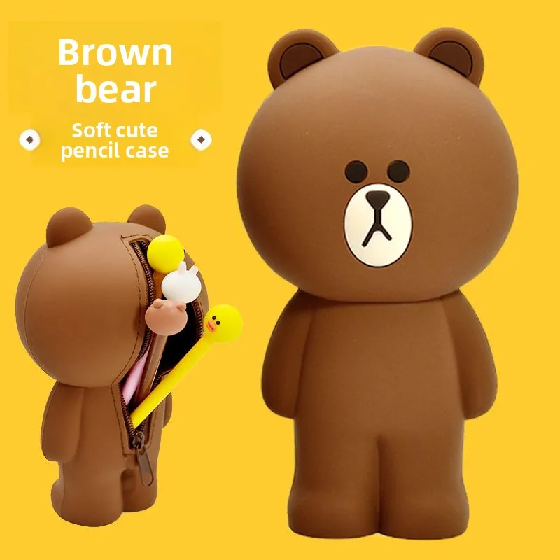 LINE FRIENDS Brown Cony Sally Anime Cartoon Cute Student Pencil Case Kawaii Silicone Stationery Storage Bag Makeup Bag Wholesale
LINE FRIENDS Brown Cony Sally Anime Cartoon Cute Student Pencil Case Kawaii Silicone Stationery Storage Bag Makeup Bag Wholesale