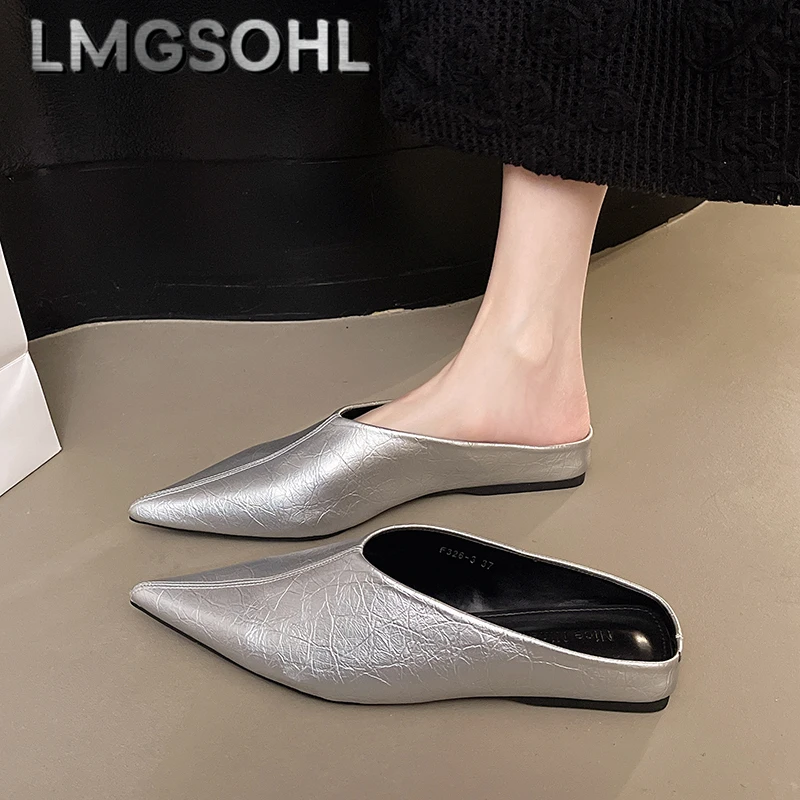 Flats Mules Shoes Women Sexy Pointed Toe Slippers Trend New Sandals 2025 Summer Party Dress Slingback Shoes Casual Sandalias
Flats Mules Shoes Women Sexy Pointed Toe Slippers Trend New Sandals 2025 Summer Party Dress Slingback Shoes Casual Sandalias