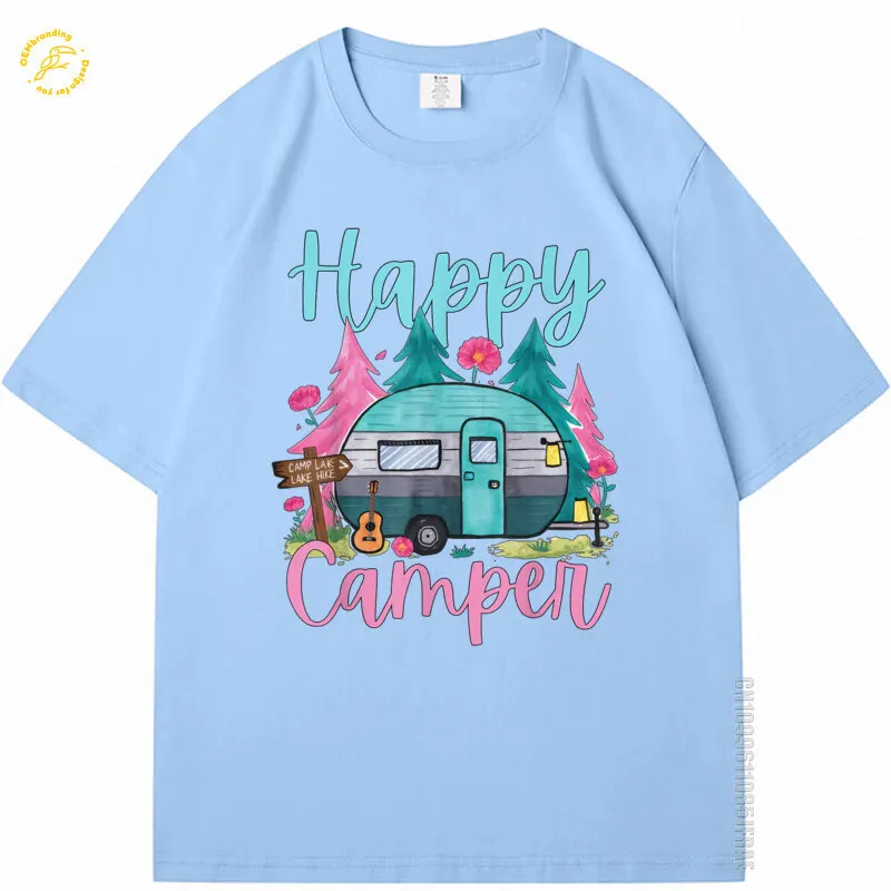 Funny T Shirts Man Happy Camper Campin Apparel Trailer Rv Women Oversized T-Shirt Streetwear Clothing 티셔츠 남자 Short Sleeve
Funny T Shirts Man Happy Camper Campin Apparel Trailer Rv Women Oversized T-Shirt Streetwear Clothing 티셔츠 남자 Short Sleeve