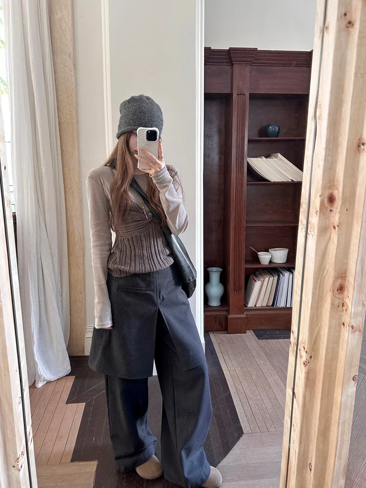 Spicy Girl Knitted Knot Strap T-Shirt Bottom Casual Pants Women's Fashion Set Summer High Waist Long Pants round Neck Long Sl...
Spicy Girl Knitted Knot Strap T-Shirt Bottom Casual Pants Women's Fashion Set Summer High Waist Long Pants round Neck Long Sl...