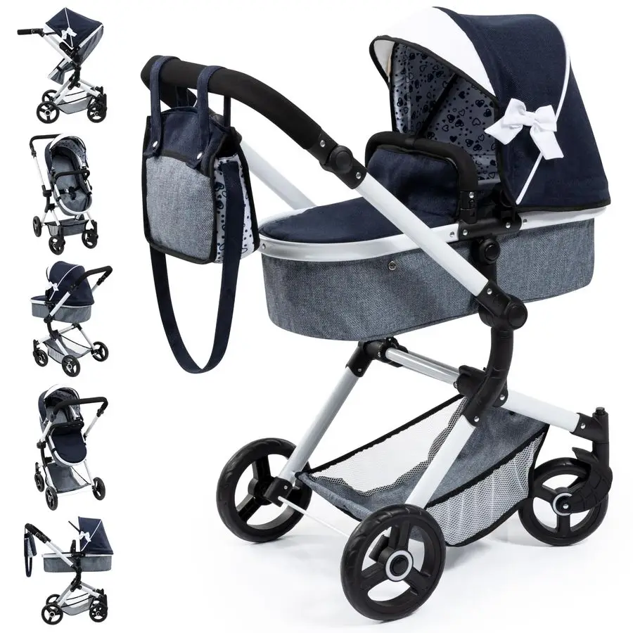 Pram Neo Vario Blue, Grey, White Includes Shoulder Bag, Fits Dolls Up to 20.5, Convertible to A Pushchair, Adjustable amp Rever
Pram Neo Vario Blue, Grey, White Includes Shoulder Bag, Fits Dolls Up to 20.5, Convertible to A Pushchair, Adjustable amp Rever