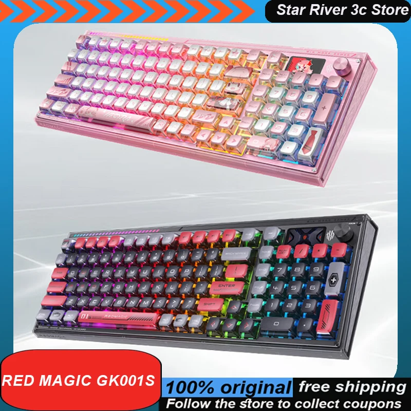 Red Magic Gk001s Mechanical Keyboard Wireless Bluetooth 3mode Screen Display Hot Swappable Rgb Customized Laptop Gaming Keyboard
Red Magic Gk001s Mechanical Keyboard Wireless Bluetooth 3mode Screen Display Hot Swappable Rgb Customized Laptop Gaming Keyboard