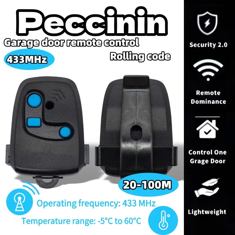 Remote Control For Gate PECCININ Garage Door Opener 433.92MHz Command Rolling Code Transmitter
Remote Control For Gate PECCININ Garage Door Opener 433.92MHz Command Rolling Code Transmitter