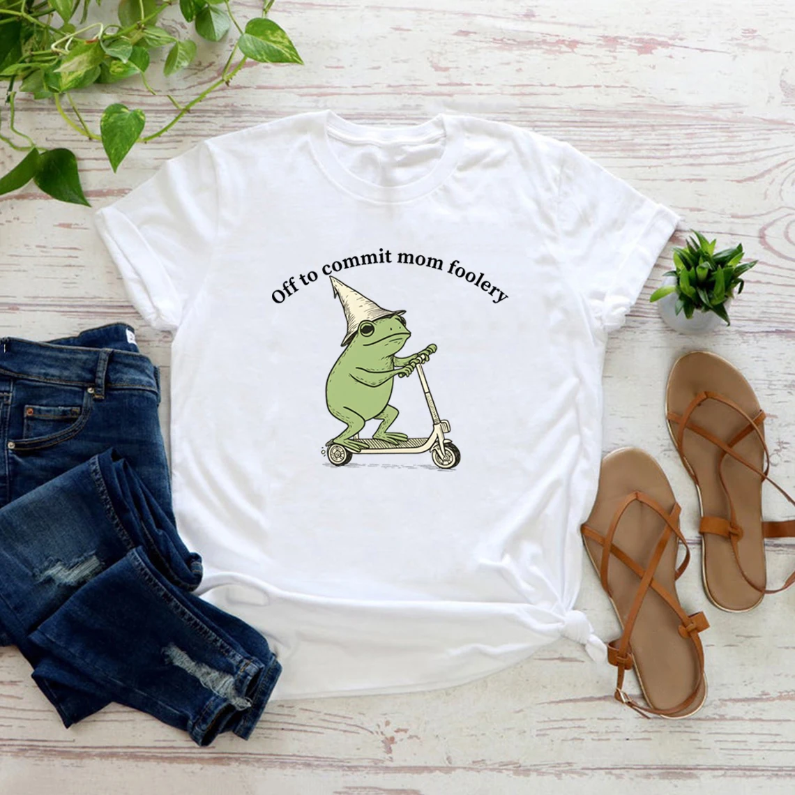 Mama Frog T Shirt Off To Commit Mom Foolery Crewneck T-Shirt Funny Frog Gift for Mom Women Casual Tshirt Graphic Women Clothing
Mama Frog T Shirt Off To Commit Mom Foolery Crewneck T-Shirt Funny Frog Gift for Mom Women Casual Tshirt Graphic Women Clothing