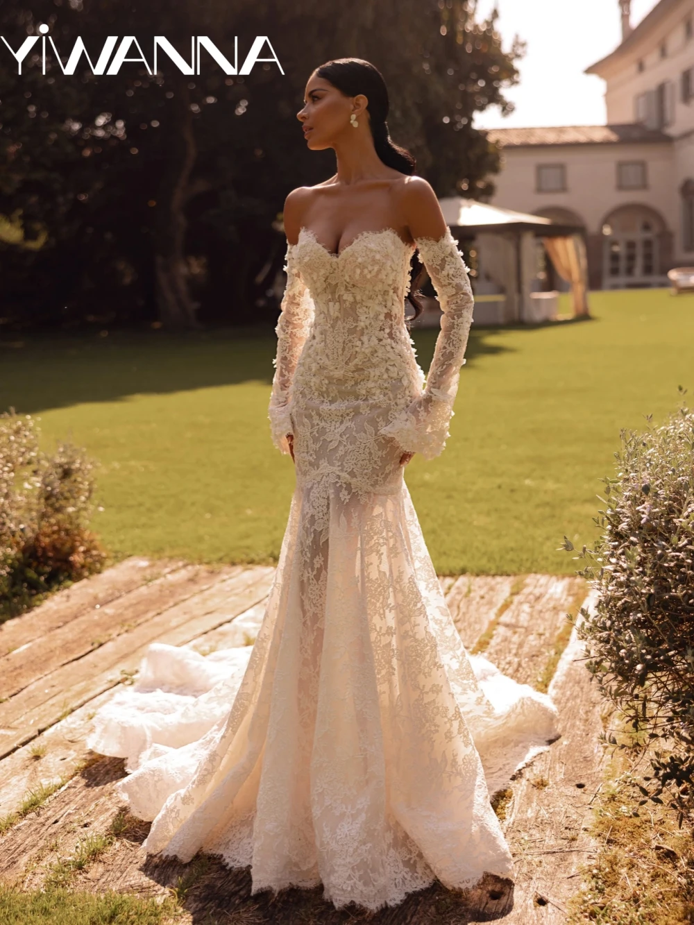 Detachable Sleeve Lace 3D Flower Wedding Dress Dreamy Sweetheart Neck Bridal Gown Customized Mermaid Long Dresses For Bride
Detachable Sleeve Lace 3D Flower Wedding Dress Dreamy Sweetheart Neck Bridal Gown Customized Mermaid Long Dresses For Bride