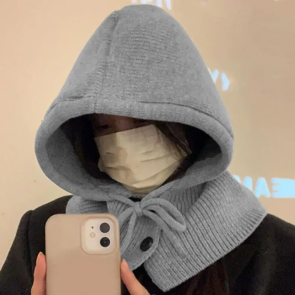 Women Winter Hat Scarf Set Balaclava Hat with Drawstring Slouchy Warm Hooded Scarf Knitted Pullover Hat Costume Accessories
Women Winter Hat Scarf Set Balaclava Hat with Drawstring Slouchy Warm Hooded Scarf Knitted Pullover Hat Costume Accessories
