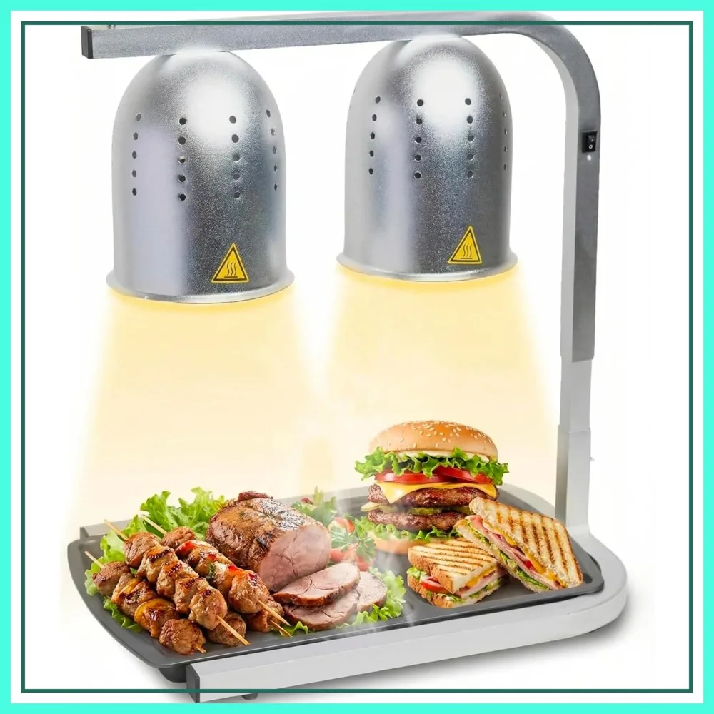 Commercial Food Heat Lamp, 500W Electric 2-Bulb Warmer with Adjustable Stand for Buffet Catering
Commercial Food Heat Lamp, 500W Electric 2-Bulb Warmer with Adjustable Stand for Buffet Catering