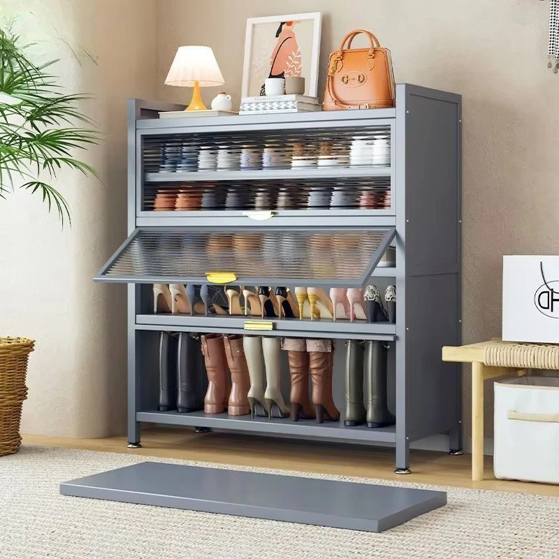 Hot Sale Simple Design Shoe Cabinet with Flip Doors Wholesale Price Custom Grey Modern Entryway Shoe Display Cabinet for Home
Hot Sale Simple Design Shoe Cabinet with Flip Doors Wholesale Price Custom Grey Modern Entryway Shoe Display Cabinet for Home