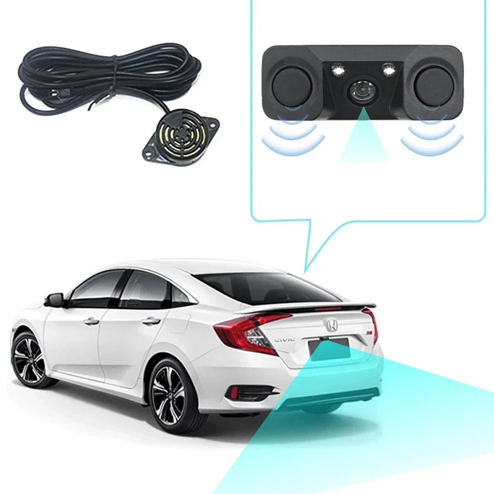 Queender HD Car Rear View Camera 3 in 1 Parking Radar Detector Sensor LED Night Vision Reverse Camera Waterproof
Queender HD Car Rear View Camera 3 in 1 Parking Radar Detector Sensor LED Night Vision Reverse Camera Waterproof
