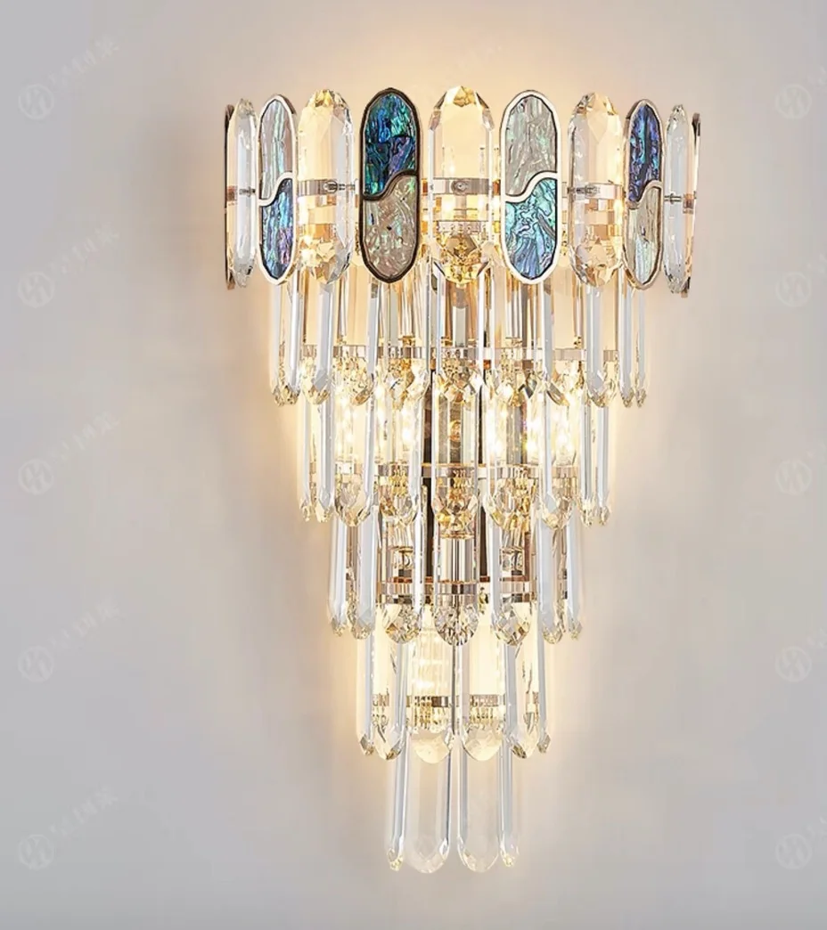 Crystal lamp triangle Living room background wall decorative light Creative bedroom bedside lamp
Crystal lamp triangle Living room background wall decorative light Creative bedroom bedside lamp