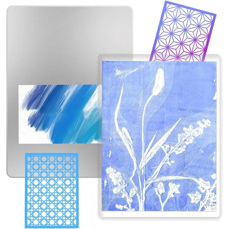 【CHRISTMAS 】Large Gel Plate Tin Box 9 X 12 Gel Printing Plate Storage With Stencils Printmaking Supplies For Monoprints, Arts Me
【CHRISTMAS 】Large Gel Plate Tin Box 9 X 12 Gel Printing Plate Storage With Stencils Printmaking Supplies For Monoprints, Arts Me