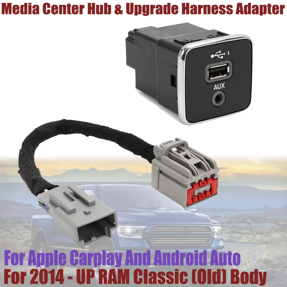 Media Center Hub And Upgrade USB Wiring Harness Connector Adapter plug For 14+ Classic Body Ram
Media Center Hub And Upgrade USB Wiring Harness Connector Adapter plug For 14+ Classic Body Ram