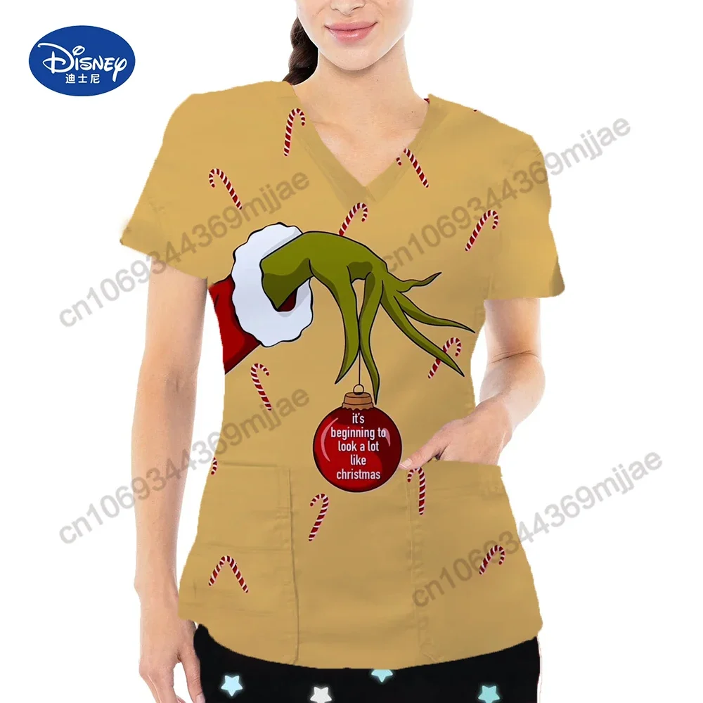 Nurse T-shirt Disney Women's Long Sleeve Top V-neck Pocket Woman Clothes for Women Women's Surgical Clothing Y2k Tops Female
Nurse T-shirt Disney Women's Long Sleeve Top V-neck Pocket Woman Clothes for Women Women's Surgical Clothing Y2k Tops Female