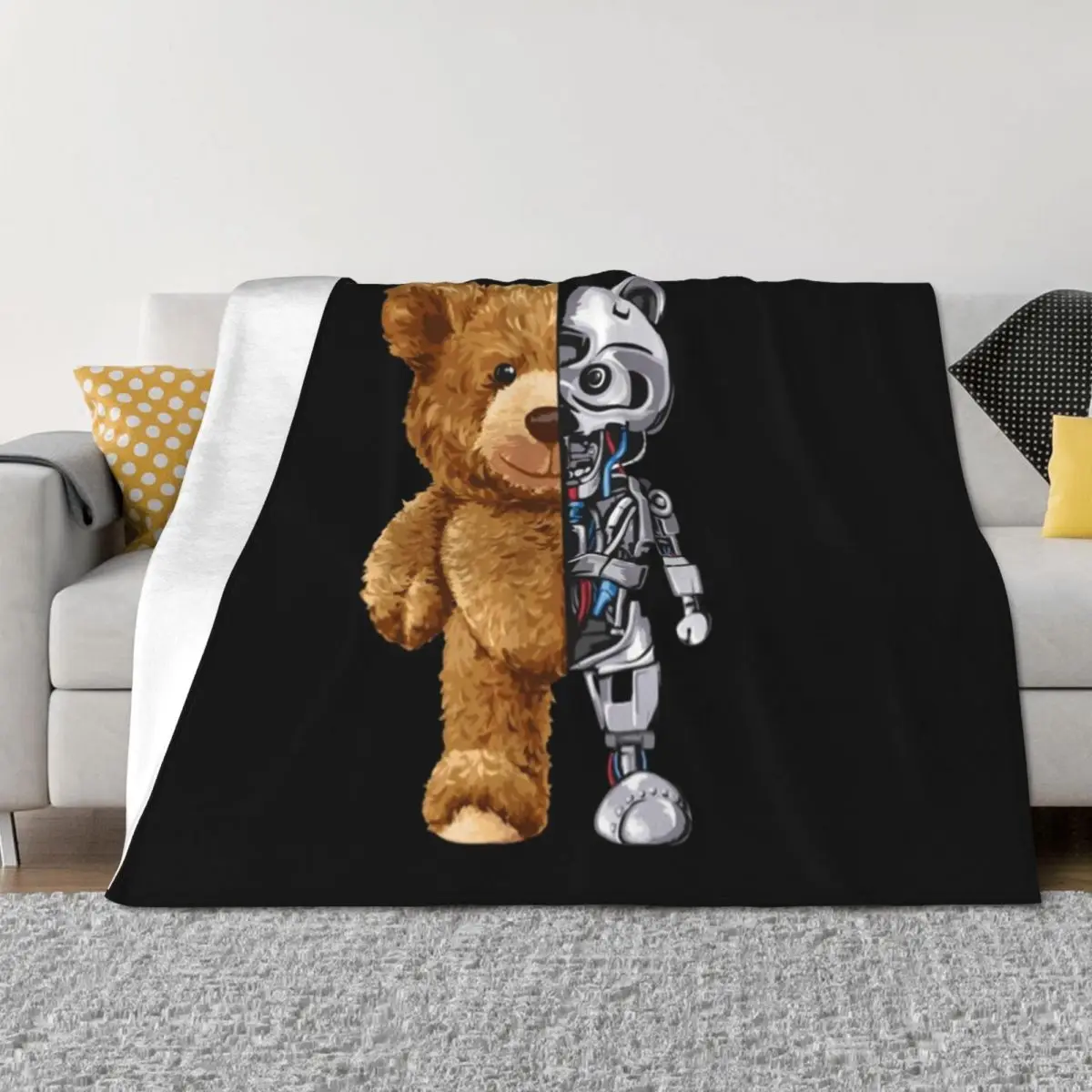 Bear toy half robot Throw Blanket Multi-Purpose Cute Plaid Bed covers wednesday Blankets
Bear toy half robot Throw Blanket Multi-Purpose Cute Plaid Bed covers wednesday Blankets