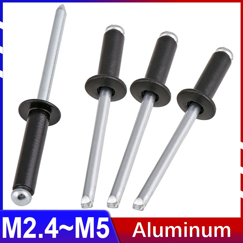 Electroplating Black Aluminum Round Head Rivet Pull Anchor Blind Steel Shank Mandrel Exhaust Anchor M2.4 M2.8 M3 M3.2 M4 M5 M6
Electroplating Black Aluminum Round Head Rivet Pull Anchor Blind Steel Shank Mandrel Exhaust Anchor M2.4 M2.8 M3 M3.2 M4 M5 M6