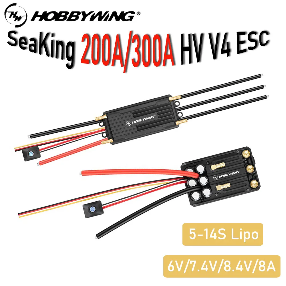 Hobbywing Seaking 200A или 300A HV V4 Водонепроницаемый IP67 Бесщеточный ESC Встроенный Bluetooth для 140/180 см RC Лодочные корабли Детали модели
Hobbywing Seaking 200A или 300A HV V4 Водонепроницаемый IP67 Бесщеточный ESC Встроенный Bluetooth для 140/180 см RC Лодочные корабли Детали модели