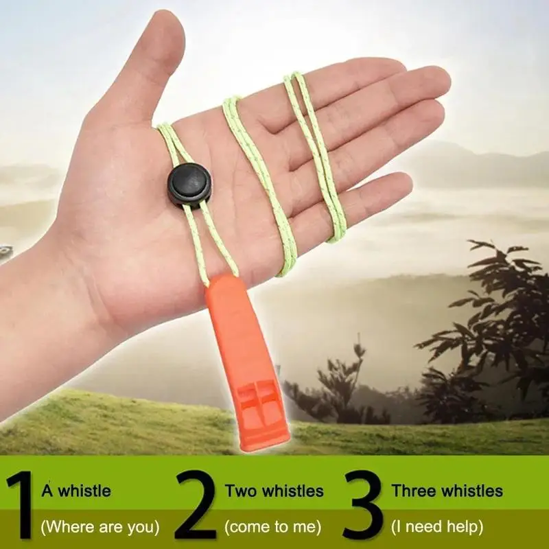 Hiking Whistle with Lanyard Rope Outdoor Camping Plastic Survival Emergency Tool
Hiking Whistle with Lanyard Rope Outdoor Camping Plastic Survival Emergency Tool