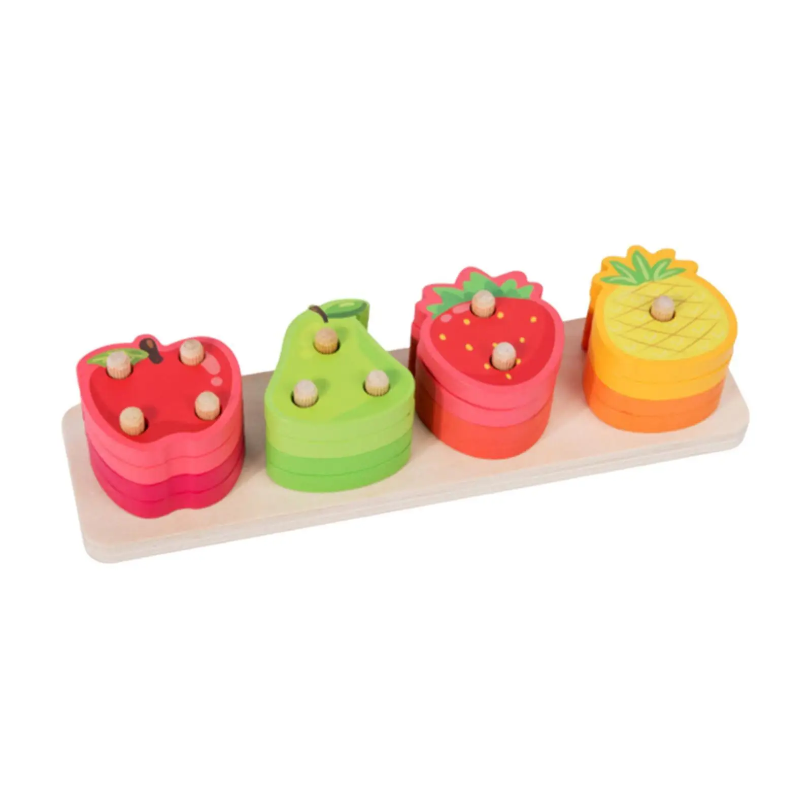 Fruit Wooden Sorting Stacking Toy Puzzles Fine Motor Skills Shape Sorter for Birthday Preschool Children Early Developmental
Fruit Wooden Sorting Stacking Toy Puzzles Fine Motor Skills Shape Sorter for Birthday Preschool Children Early Developmental
