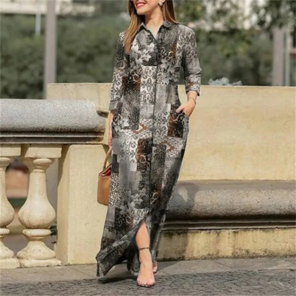 Women's L-5XL Plus Size Oversized Casual Patchwork Printed Loose Dress with0 Long Sleeves Lapel Buttons Fashion Party Oversized
Women's L-5XL Plus Size Oversized Casual Patchwork Printed Loose Dress with0 Long Sleeves Lapel Buttons Fashion Party Oversized