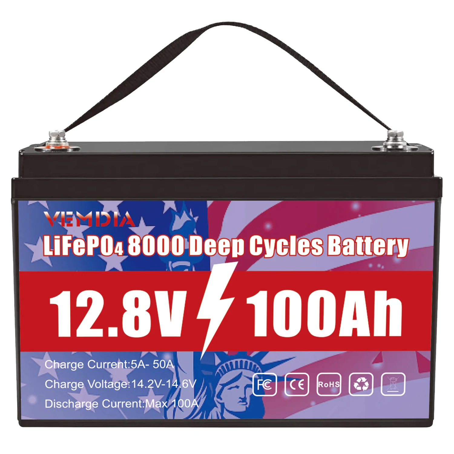 Аккумулятор LiFePO4 12 В, 100 Ач для хранения аккумуляторов для улицы/домашнего использования
Аккумулятор LiFePO4 12 В, 100 Ач для хранения аккумуляторов для улицы/домашнего использования