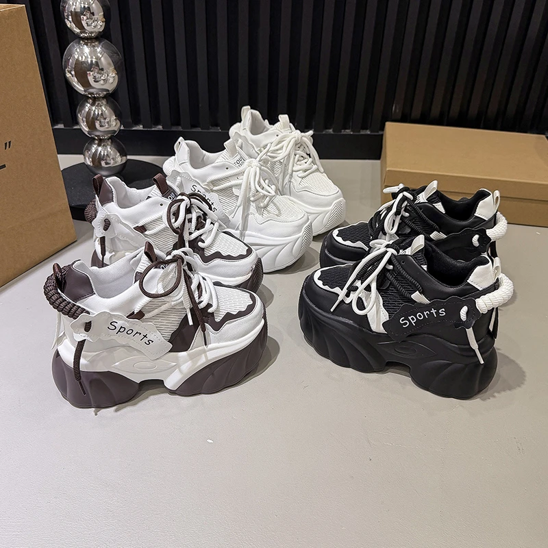 Women Mesh Platform Sneakers Wave Thick Sole Lace Up Breathable Non Slip Sport Shoes Casual Daily Walking Outdoor Footwear
Women Mesh Platform Sneakers Wave Thick Sole Lace Up Breathable Non Slip Sport Shoes Casual Daily Walking Outdoor Footwear