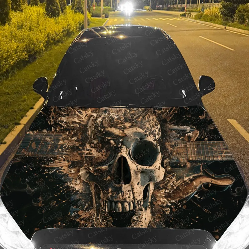 Unique Skull Guitar Car Cover Decal, Auto Hood Sticker, Waterproof and Self-adhesive Auto Vinyl Wraps, Cool Car Exterior Decorat
Unique Skull Guitar Car Cover Decal, Auto Hood Sticker, Waterproof and Self-adhesive Auto Vinyl Wraps, Cool Car Exterior Decorat