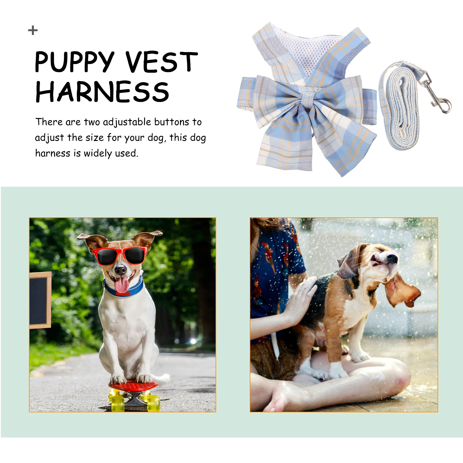 1Set Small Dog Harness Pet Vest Bow Design Adjustable Soft Padding Lightweight Puppy Leash Breathable Mesh Dog Walking
1Set Small Dog Harness Pet Vest Bow Design Adjustable Soft Padding Lightweight Puppy Leash Breathable Mesh Dog Walking