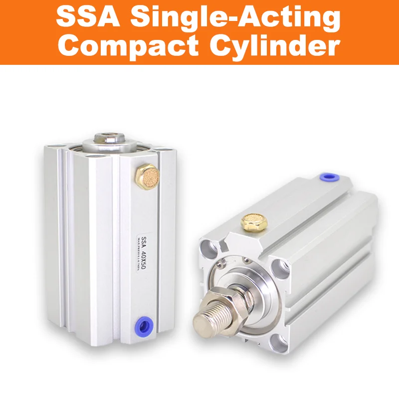 Airtac Type SSA Single-Acting Compact Cylinder Spring Return Push Type Pneumatic Air Cylinder Bore 20-80mm Stroke 5-50mm
Airtac Type SSA Single-Acting Compact Cylinder Spring Return Push Type Pneumatic Air Cylinder Bore 20-80mm Stroke 5-50mm