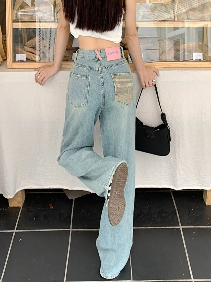 High Waist Wide Leg Jeans Women's Spring Summer Thin Vintage Loose Slimming Drapey Straight Floor-Length Pants
High Waist Wide Leg Jeans Women's Spring Summer Thin Vintage Loose Slimming Drapey Straight Floor-Length Pants
