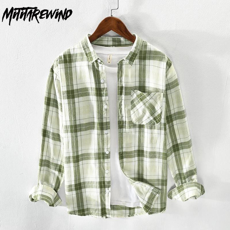 Fresh Mens Long Sleeve Plaid Shirt Spring and Summer Daily Causal Shirts Lapel Pockets Button Up Shirt Men Youth Fashion Shirts
Fresh Mens Long Sleeve Plaid Shirt Spring and Summer Daily Causal Shirts Lapel Pockets Button Up Shirt Men Youth Fashion Shirts