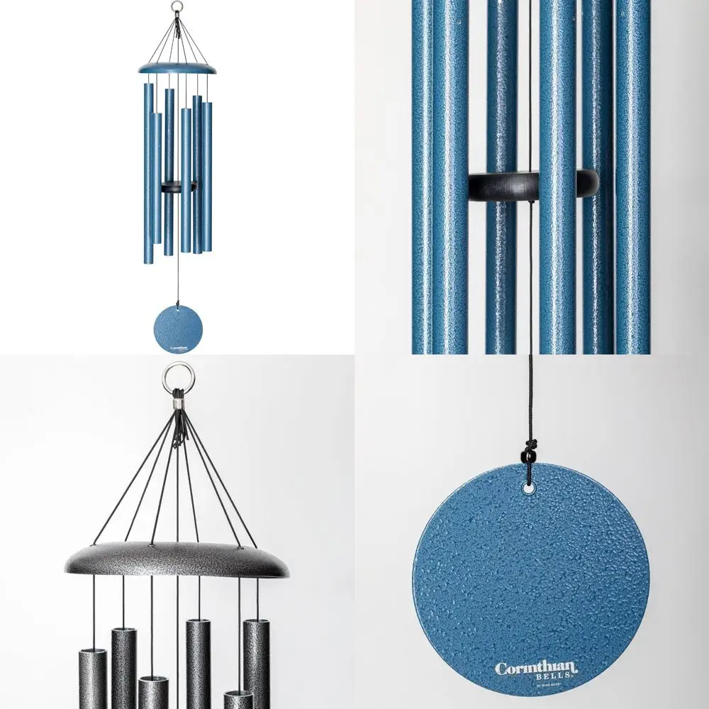 36" sky blue aluminum wind chime for outdoor spaces - patio, backyard, garden decor
36" sky blue aluminum wind chime for outdoor spaces - patio, backyard, garden decor