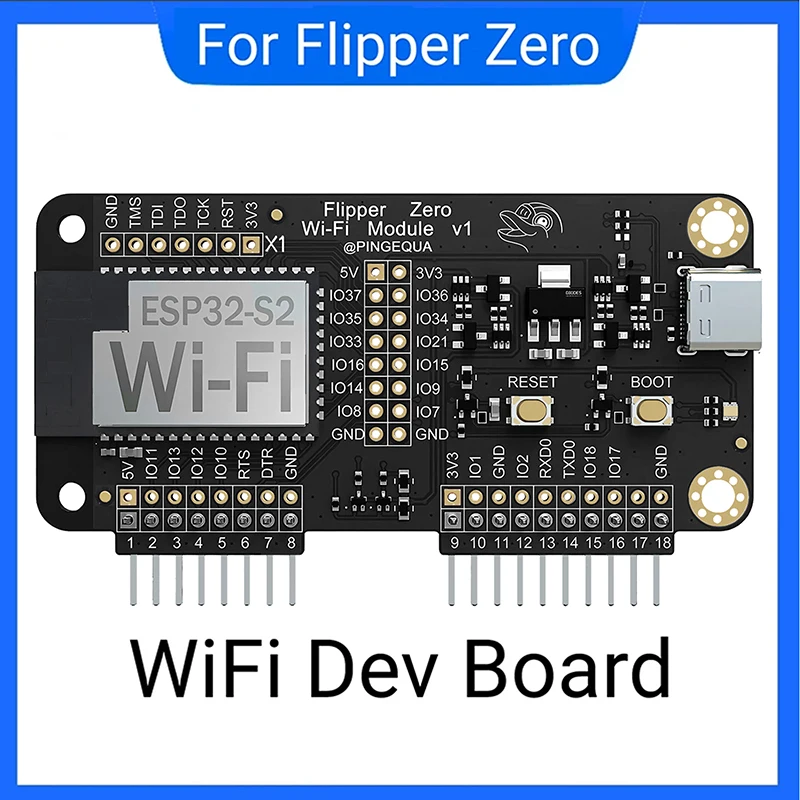 Flipper Zero Wi-Fi Devboard Kit with Marauder Firmware, Includes Prototyping Board, Header Pins and Jumper Wires
Flipper Zero Wi-Fi Devboard Kit with Marauder Firmware, Includes Prototyping Board, Header Pins and Jumper Wires