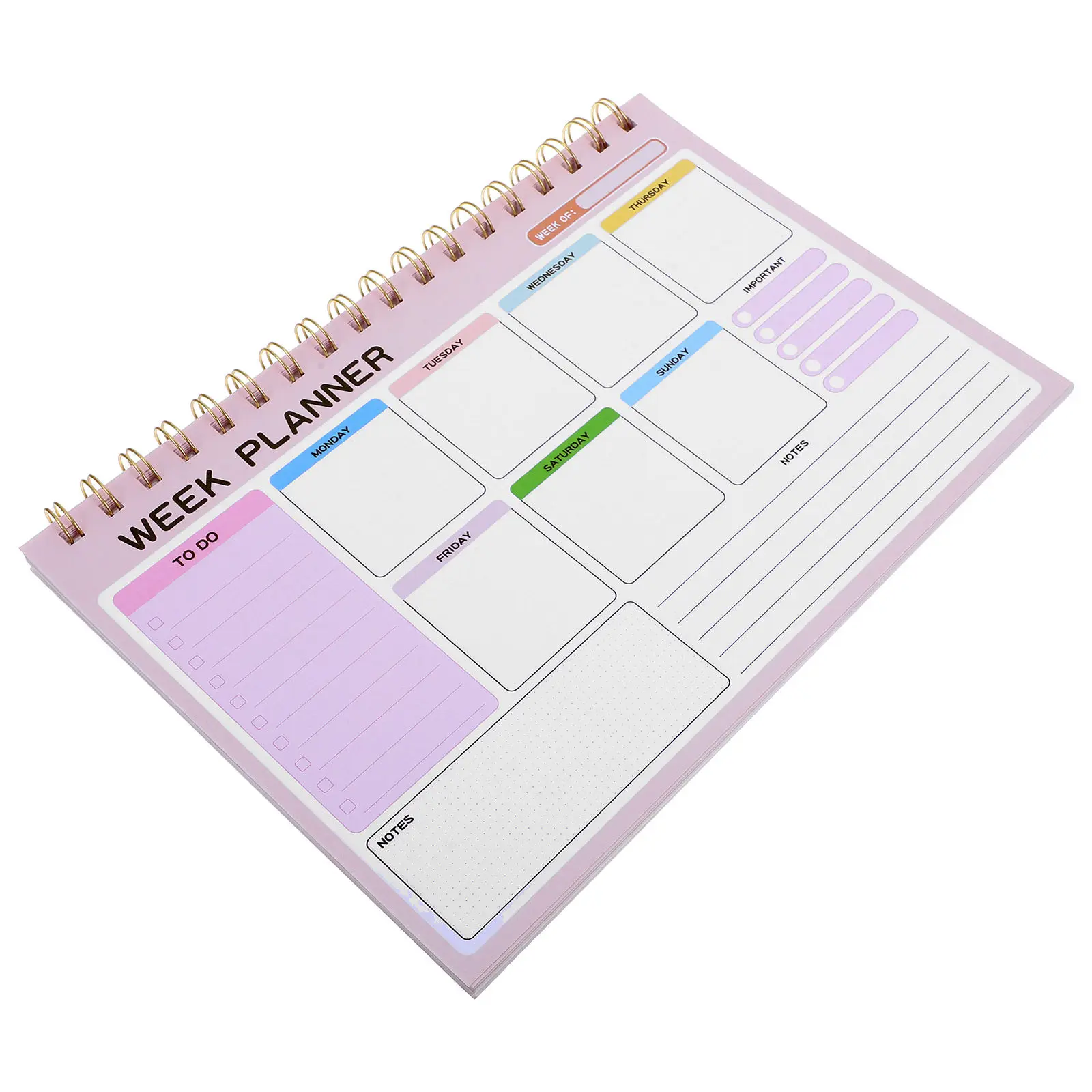 Weekly Planner Notebook with Spiral Binding Premium Paper Cover Undated Layout Weekly Calendar Pad for Efficient Work Hours
Weekly Planner Notebook with Spiral Binding Premium Paper Cover Undated Layout Weekly Calendar Pad for Efficient Work Hours