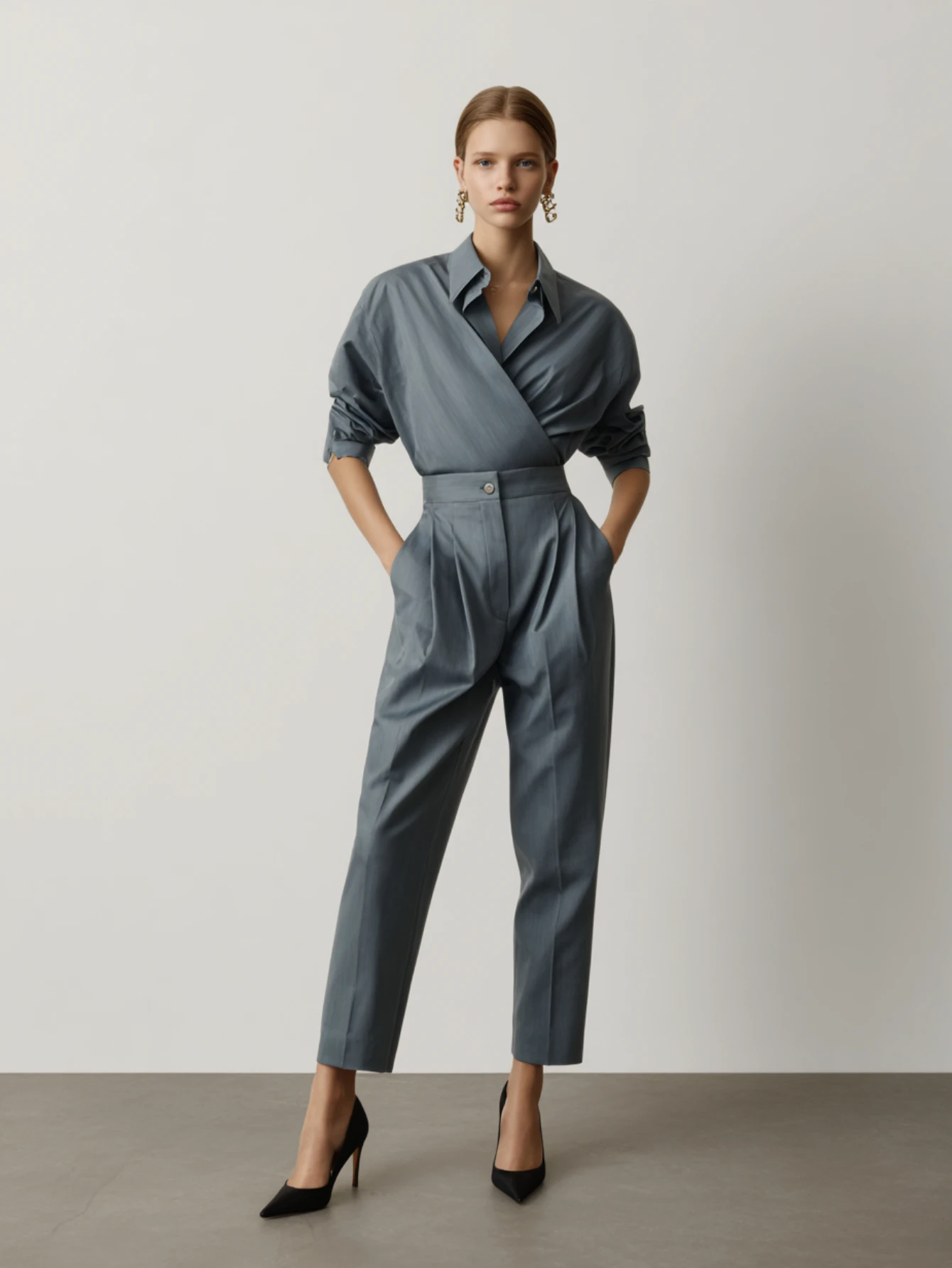 Mia Muse Boutique женские комплекты всесезонные деловые офисные женские однотонные рубашки с рукавами-манжетами и воротником до щиколотки повседневные комплекты брюк
Mia Muse Boutique женские комплекты всесезонные деловые офисные женские однотонные рубашки с рукавами-манжетами и воротником до щиколотки повседневные комплекты брюк