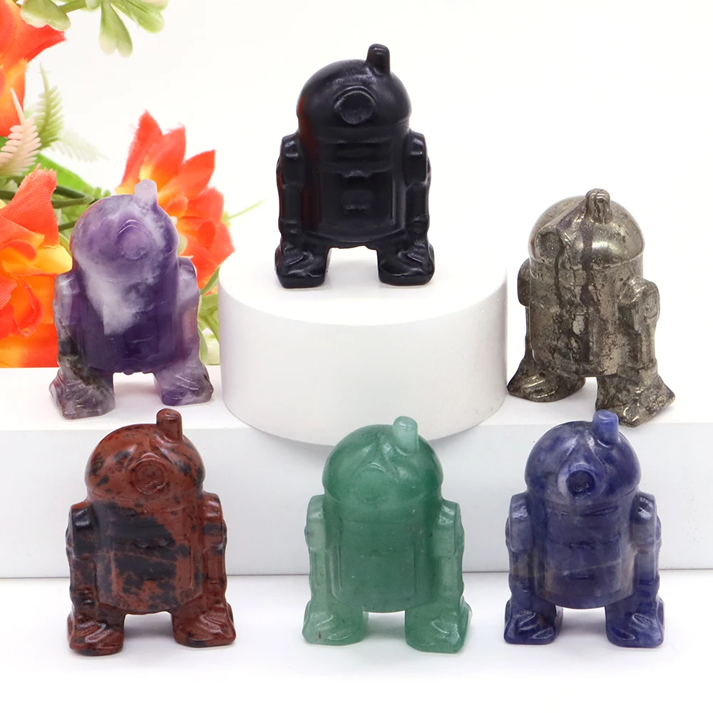 1.6" Cartoon Robot Statue Natural Stones Quartz Craft Chakras Decor Healing Crystal Carved Alien Figurines Home Ornament Gift
1.6" Cartoon Robot Statue Natural Stones Quartz Craft Chakras Decor Healing Crystal Carved Alien Figurines Home Ornament Gift