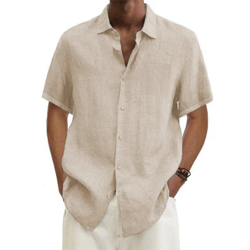 2024 Summer Fashion Men's Shirt Solid Color Beach Casual Single-breasted Short-Sleeved Top Comfortable Oversized Men's Shirt
2024 Summer Fashion Men's Shirt Solid Color Beach Casual Single-breasted Short-Sleeved Top Comfortable Oversized Men's Shirt